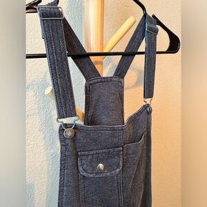 Wallflower Brand Gray Cotton Overalls with Jogger Style Legs